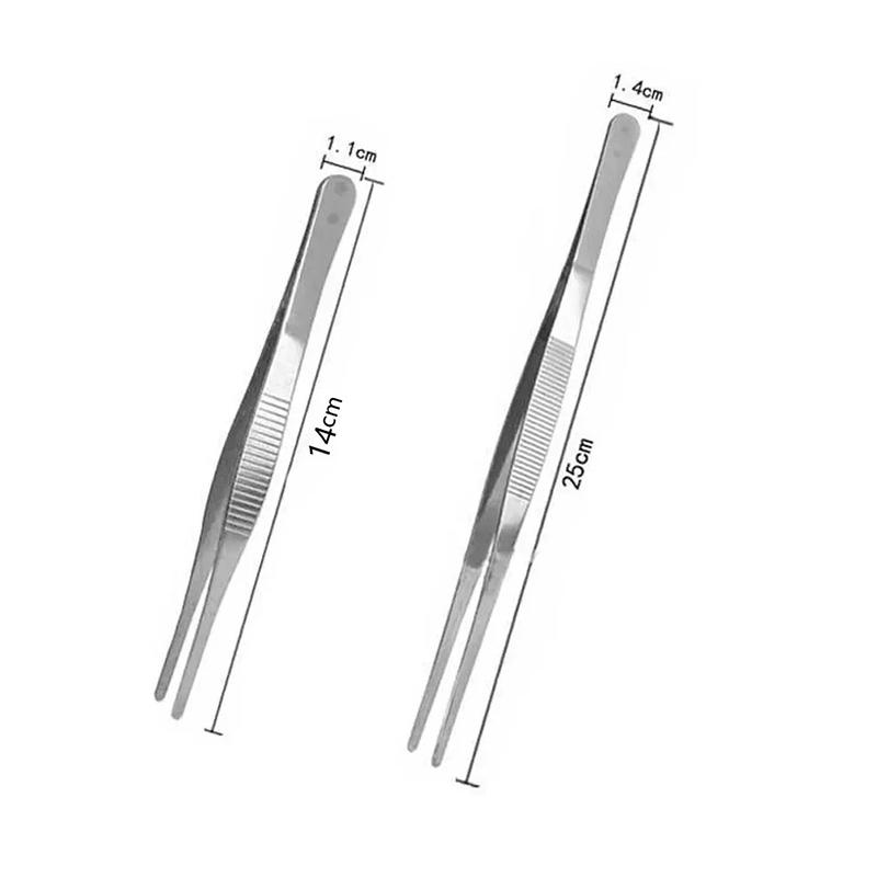Stainless Steel Food Tongs Barbecue Tongs BBQ Clip Kitchen Clamp Cooking Tweezers Grill Pliers Kitchen Accessories CFQJ006