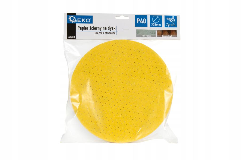 Sandpaper with Holes 225mm Disc P100 Giraffe Paper 1pc Geko