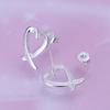 Stud Cross Heart Lovely Nice Valentine Gift Fashion Women Silver Color Party Earring Jewelryfactory Price E055