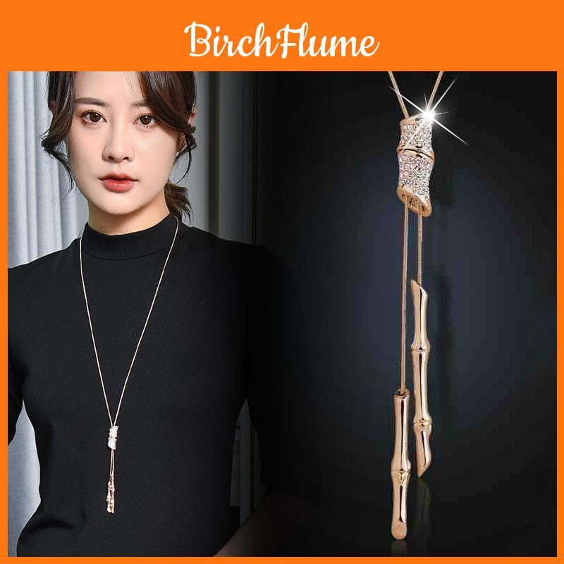 Korean Style Geometric Long Sweater Chain With Pendant For Women Fashion Accessories