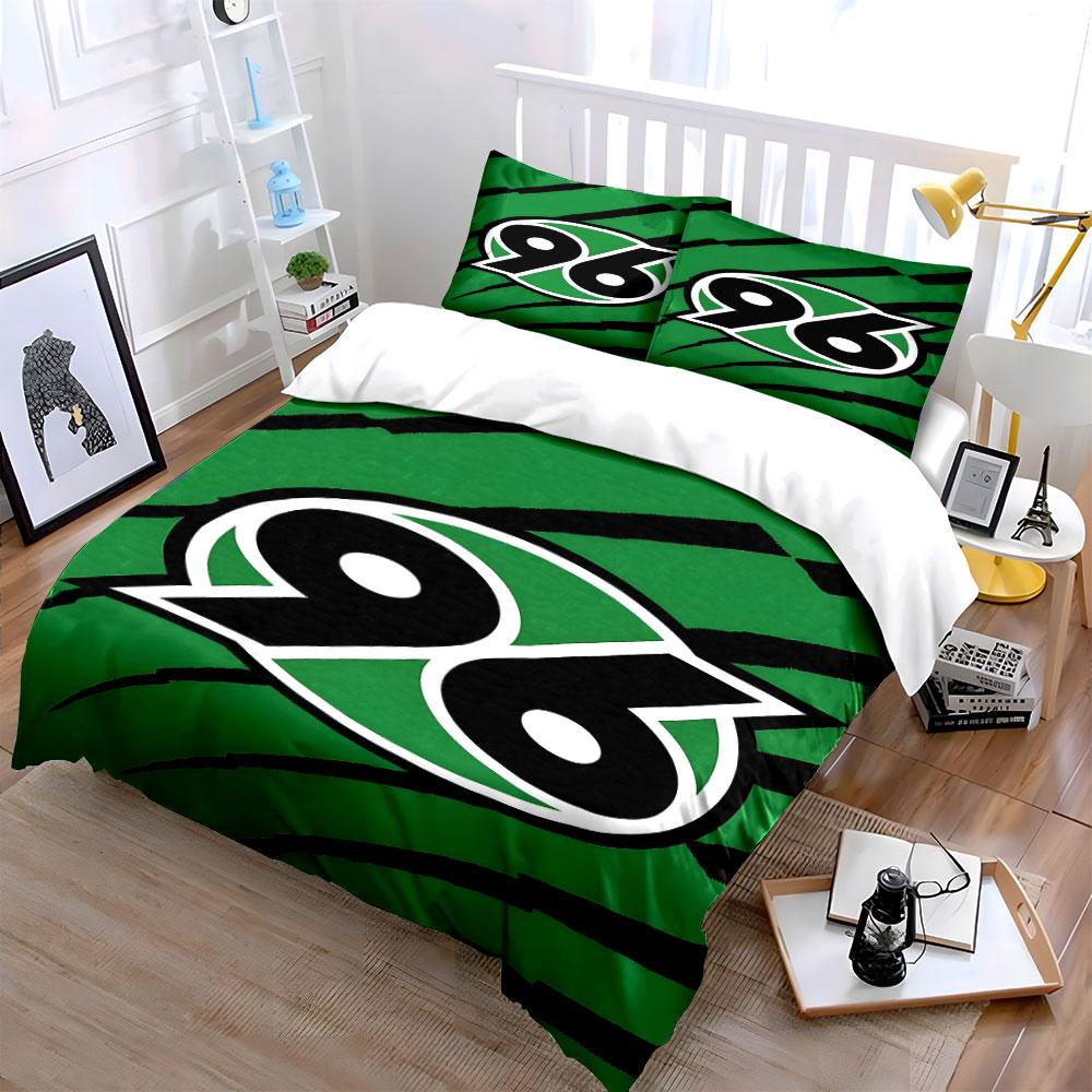 Green 96 Logo Design Bedding Set Print Bedding Set Duvet Cover Pillowcases (1* Duvet Cover 2* Pillowcases Do Not Include Comforter)