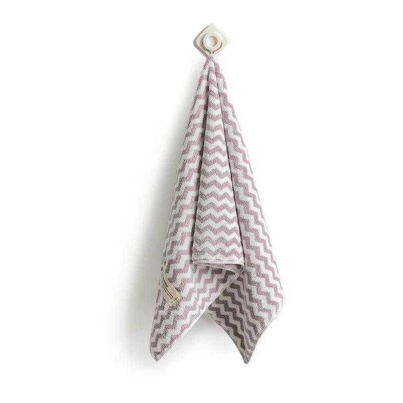 

34x75cm Striped Coral Fleece Home Soft Velvet Hair Cloth Bathroom Shower Clean Wash Face Wipe Hand Body Towel 34x75cm&1pc