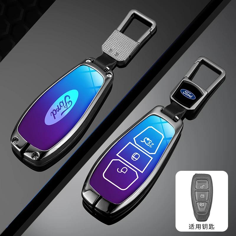 Adesivo per Auto Caldo Per Ford Nuova Custodia in Pelle per Chiave Remota per Auto Portachiavi Accessori Supporto per Ford ST Line Fiesta Focus Mondeo Ecospo