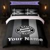 Bayern Munich Custom Name Text Bedding Set 1 Duvet Cover+2 Pillowcases Soccer Logo Personalized Gift For Special Occasion Bedroom Decor