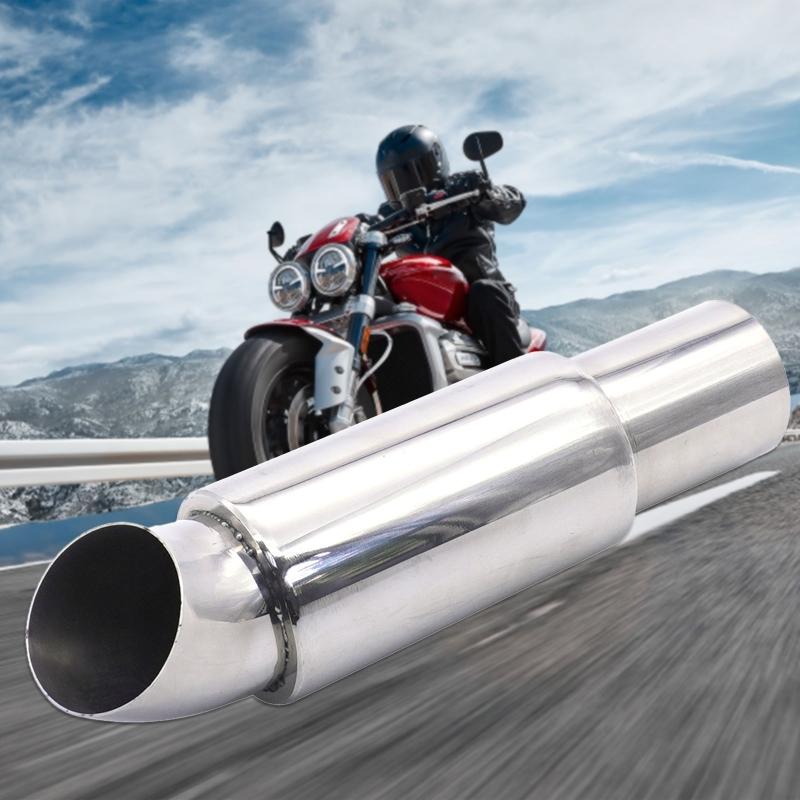 Auto Auspuffrohr Schalldämpfer Endrohr Universal Edelstahl Schnittstelle 51mm Auspuffanlage Ende