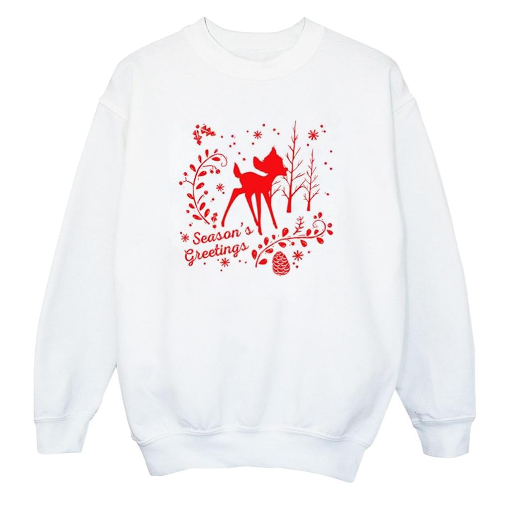 Disney Herren-Sweatshirt mit Bambi-Weihnachtsgrüßen