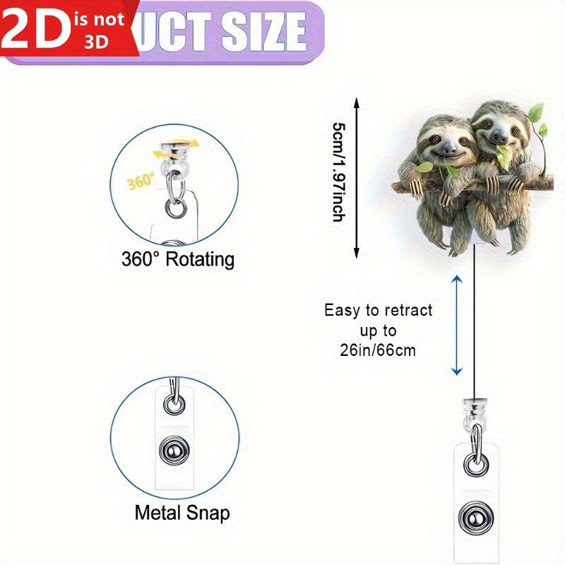 Fashionable sloth badge scroll for nurses, teachers, and medical workers.