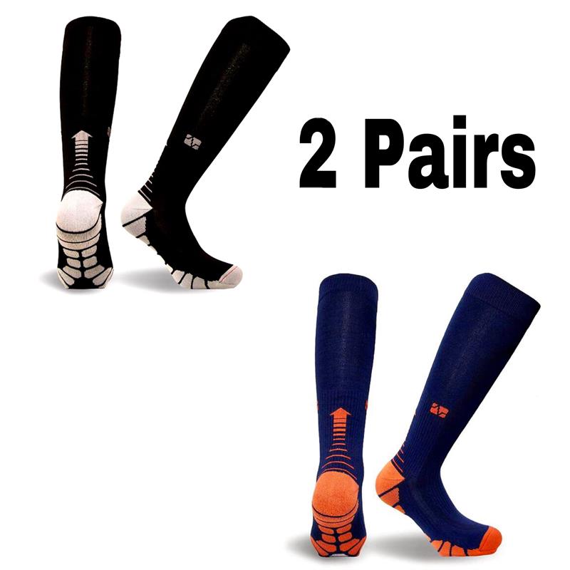 2/3/4 Pairs Running Men Compression Socks Fit Varicose Veins Football Soccer Stockings 30 Mmhg Atheletic Men Women Sports Socks