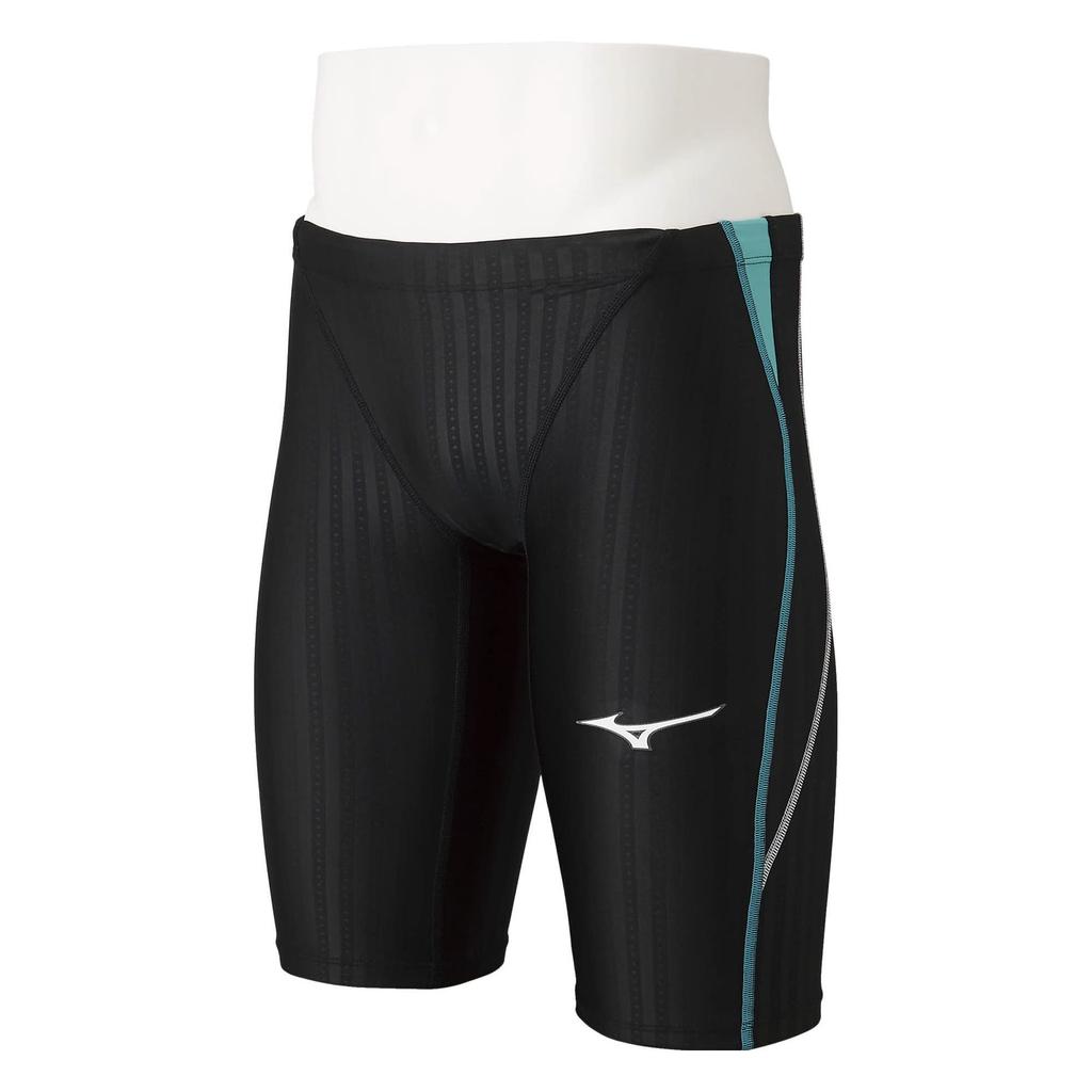 Mizuno Stream Ace Racing Half FINA Swimming Size M Men's Swimsuit, Spats, N2MB0020, (International Federation) Approved, Green,
