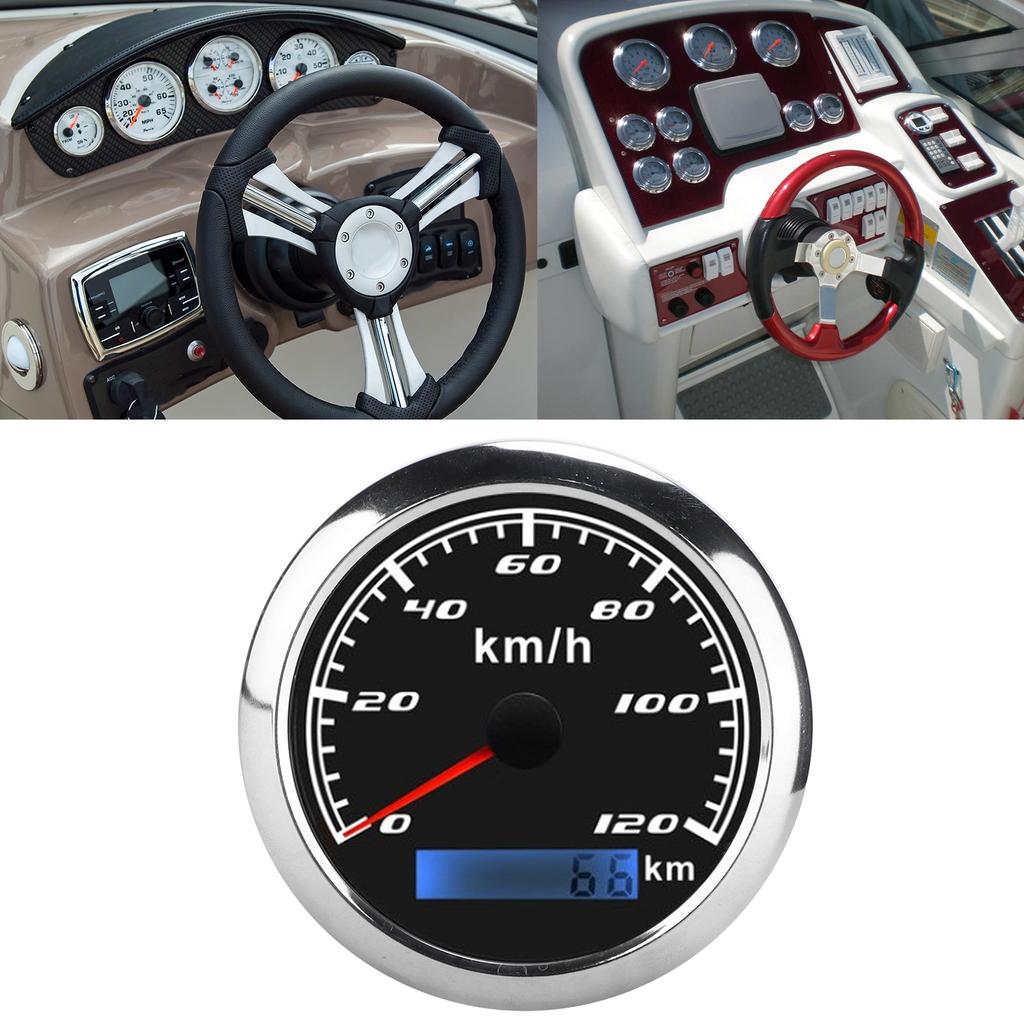 GPS Speedometer Pointer Odometer 0‑120KM H 0‑999999KM IP67 9‑32VDC Universal for Car Truck Boats