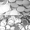 20Set 3.7cm/1.46in Round Button Parts Kit - Tinplate Tops & Plastic Clips with Film for DIY Button Maker Machine, ZSY