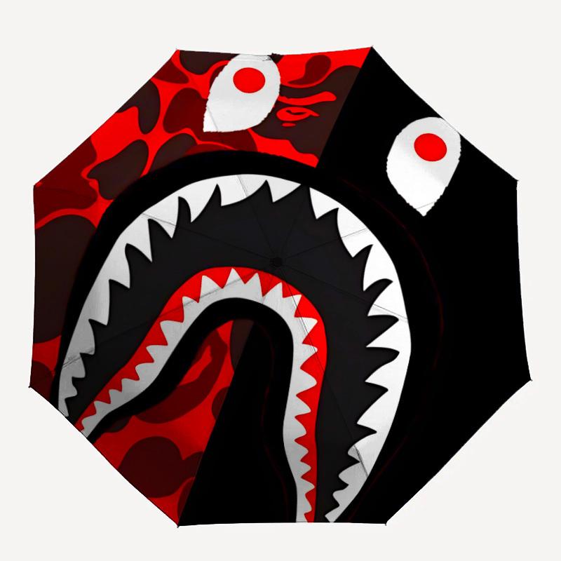 1pc Shark Camo Windproof Automatic Windproof Umbrella, Lightweight for Women/Men, Perfect Christmas Gift 0811259