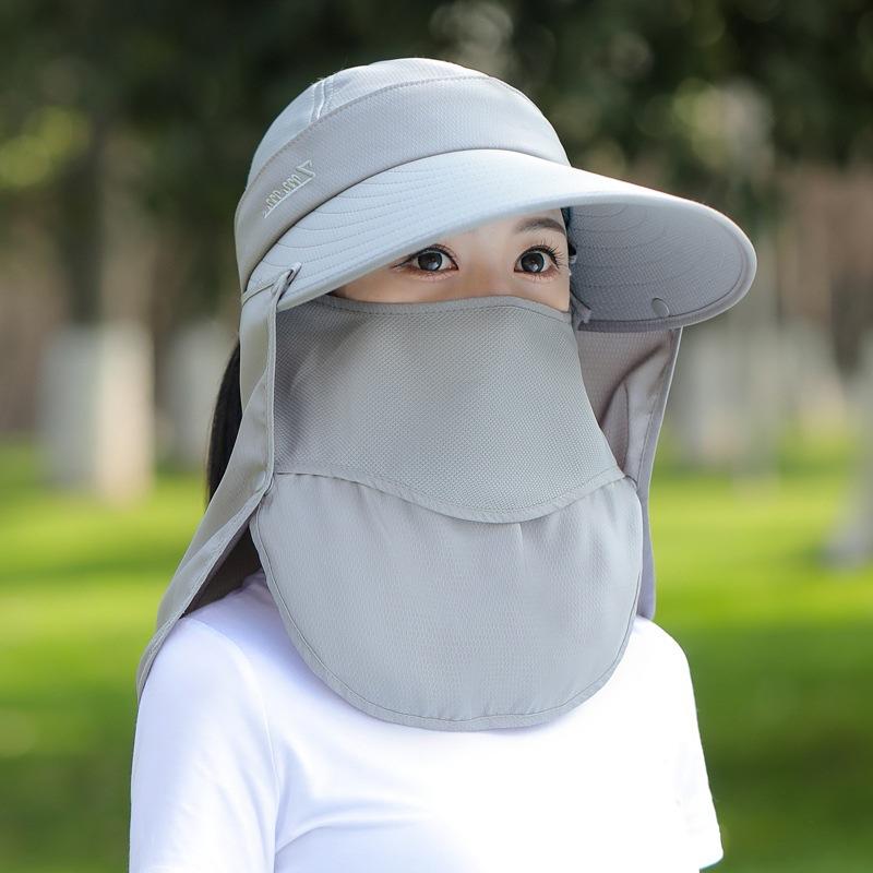 

Шляпа для женщин, летняя солнцезащитная маска, солнцезащитный крем, защита от ультрафиолета, полнолицевая, с большими полями