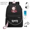 Giappone fumetti anime Demon Slayer Zaino Oxford di Alta Qualità Grande Capacità Borsa a Spalla per Studenti 0012