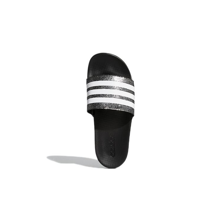 Adidas Abrasion Resistant Abrasion Resistant Low top Kids' Slippers Black White Kids' FY8836