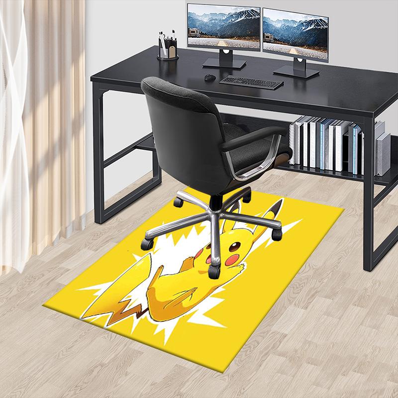 Pikachu Energy Burst Carpet For Playroom Bedroom Living Room Sofa Home Decorkids Game Area Rug Nonslip Floor Mat