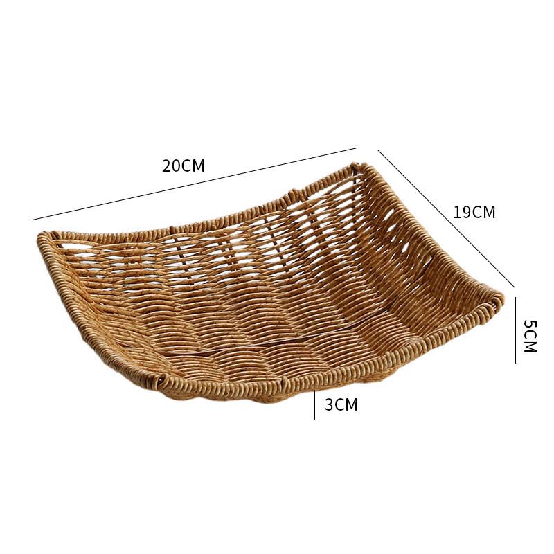 

Retro Japanese Style Imitation Rattan Snack Plate