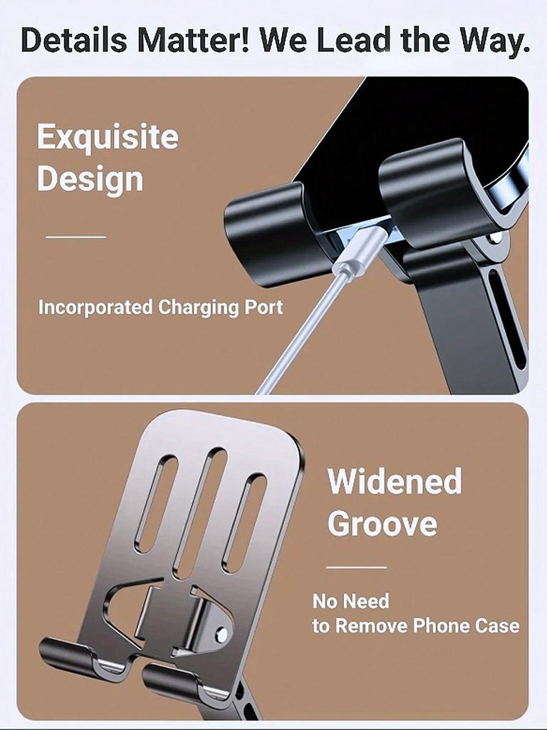 1pc Universal Slouchy Phone Holder, 360° Adjustable Phone Stand, Foldable & Rotatable Multi-Function