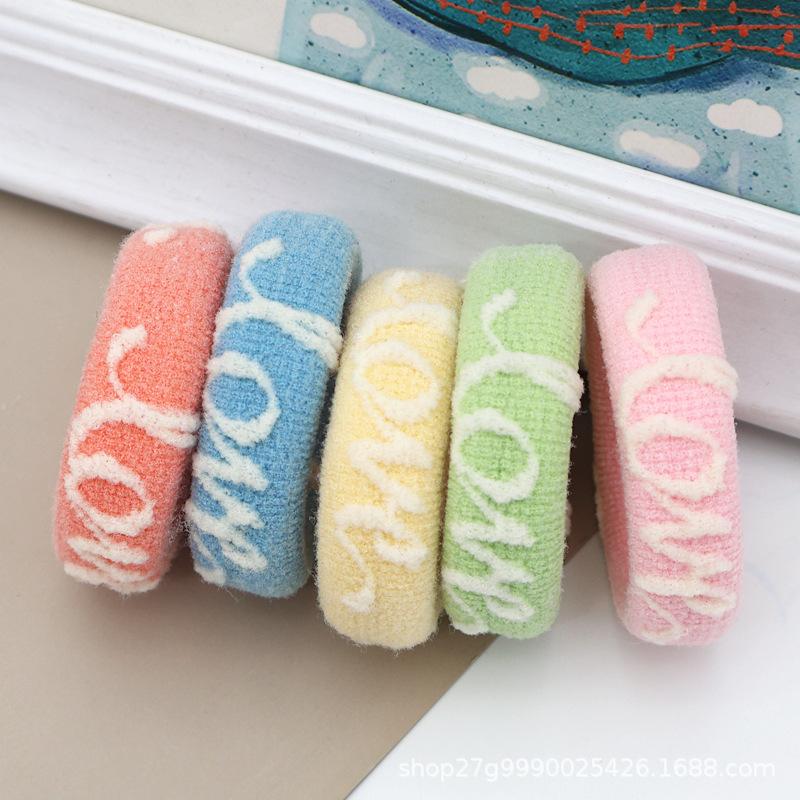 5 Pcs Simple Scrunchies Women Girls Elastic Hair Rubber Bands Accessories Tie Hair Ring Rope Headdress Headwear Ponytail Holder