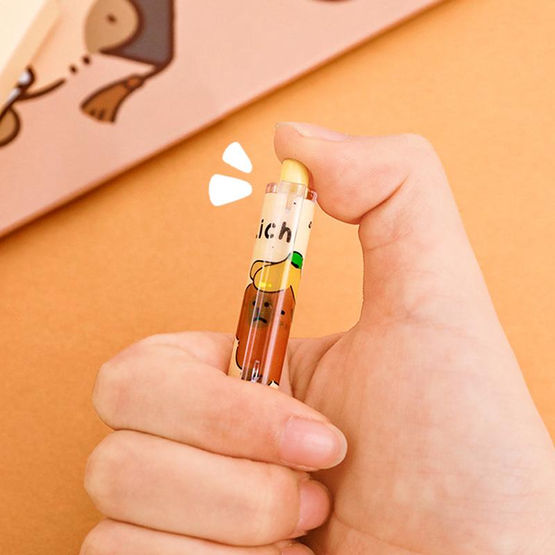 6Pcs Kawaii Cute Capybara Gel Pens Quick-Drying Writing Smooth Pen Cartoon Pressing Neutral Pen Student Stationery Gifts