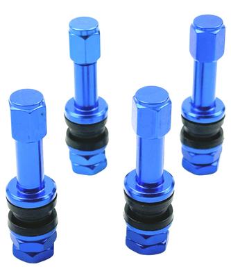 HTharros BU Air Valve, General Purpose, Car, Motorcycle, Tire, Tubeless, Long, Blue, Aluminum, 0.4