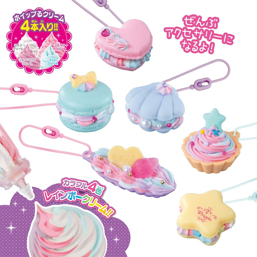 Whipple Rainbow Cream Macaron & Tart Set (W-135) - Ages 8 and Up, Decorating, Pastry Chef, Making Toy, by Epoch