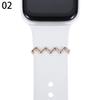 Fashion Strap Decorative Ring for Apple Watch Creative Metal Tassel Charms Watch Band Ornament for iwatch Silicone Strap Jewelry