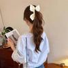 Damen Schleife Band Haarkralle Bananenclip Einfarbige Elegante Tägliche Haarreif Schwanzbefestigung Haarschmuck