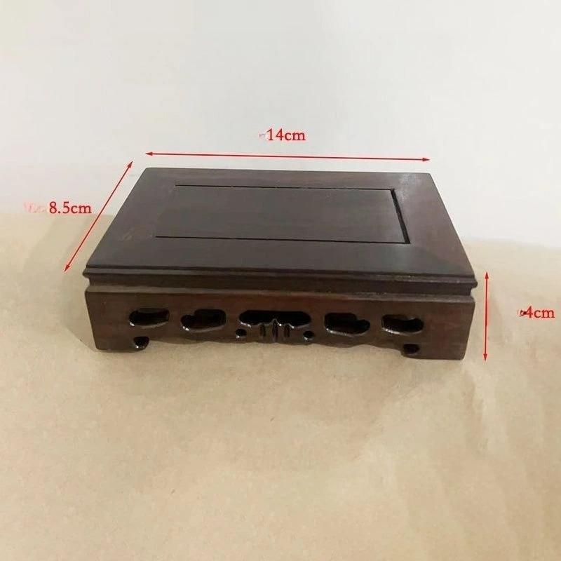 Retro Wooden Engraving Tea Tray Teapot Bases Bonsai Buddha Stand Fish Tank Pedestal Wooden Flowerpot Base Furniture Home Decor