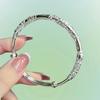 Solid Alloy Floral Push-Pull Bangle
