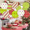 6 Pieces Christmas Hanging Paper Lanterns Set Lamps Decoration for Xmas Party Favor Home Decoration Supplies Props