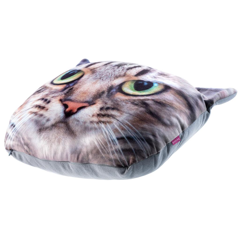 KADAX Pillow Pattern with Cat Print Mascot 30x45 Cm