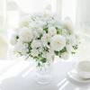 29CM Rose Chrysanthemum Silk Bouquet Artificial Flowers For Wedding Home Ornamental Flowerpot Decor Christmas Wreath Accessories
