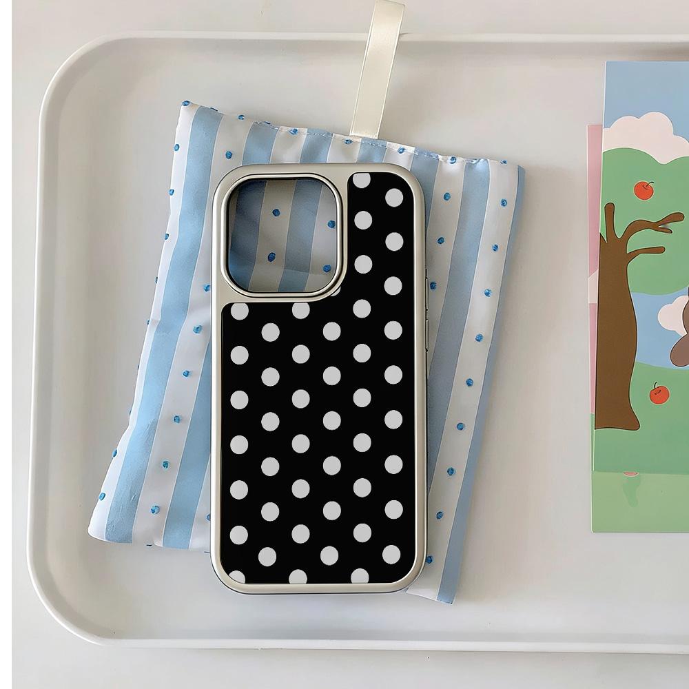 Retro Polka Dots Phone Case for IPhone 17 16e 16 15 14 13 12 11 Air Pro Max X XR XSMAX 8 7 Plus Luxury Clear Soft Back Cover