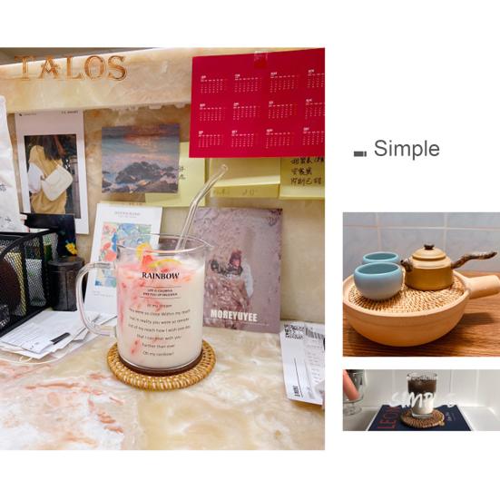 Dinner Pad Lightweight Wide Application Eco-friendly Unique Round Shape Visual Effect Cup Coaster for Restaurant