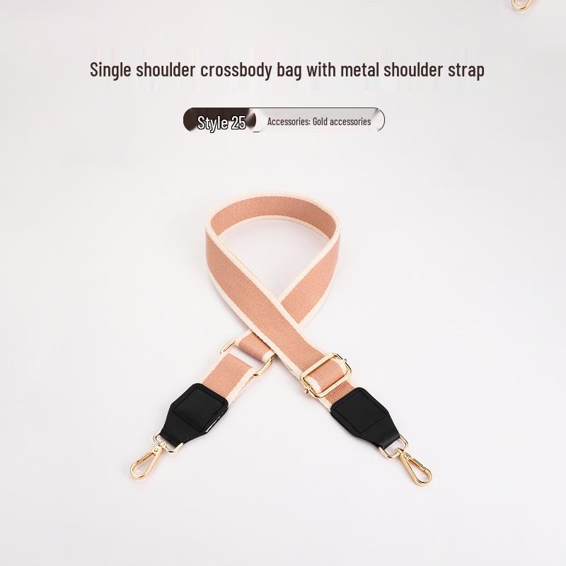 Ethnic Style Woven Flower Crossbody & Shoulder Bag Strap: Color Block Stripe Design