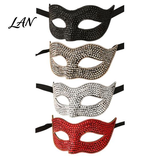 Classic Venetian Masquerade Masque Bling Rhinestone for Women, Sparkly Party Half Comfortable Prom Women Face Eye Halloween, Mardi Gras, Ball Costume