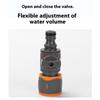Garden Hose Pipe Tube Quick Release Valved Connector with Control Valved Extender Hose End for Horticultural Irrigation
