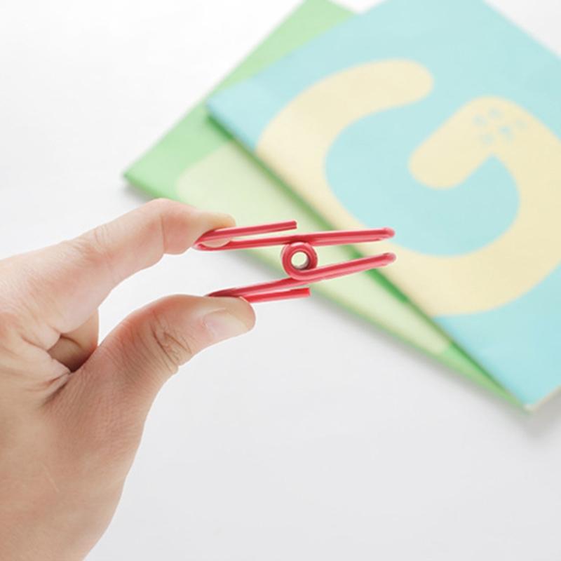 Chip Clips 10Pcs Utility Metal Clips PVC-Coated Cloth Pins Durable Clothespins Paper Clips Food Clips Bag Clips