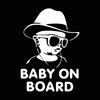 Car Sticker Drop Shipping Baby On Board Funny Sunglasses Child Stickers and Decals Vinyl