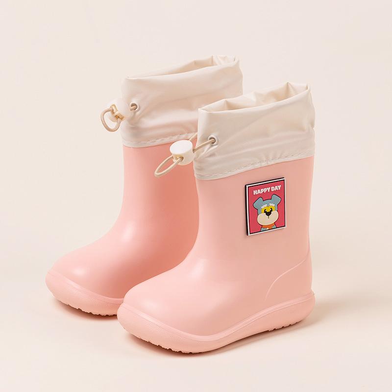 

Adorable Cartoon-style Waterproof Boots and Shoes for Boys and Girls 200 рожевий