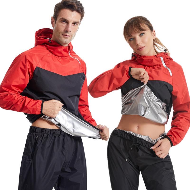 Plus Size Hooded Sauna Suit for Running & Yoga - Accelerates Sweating & Fat Burning