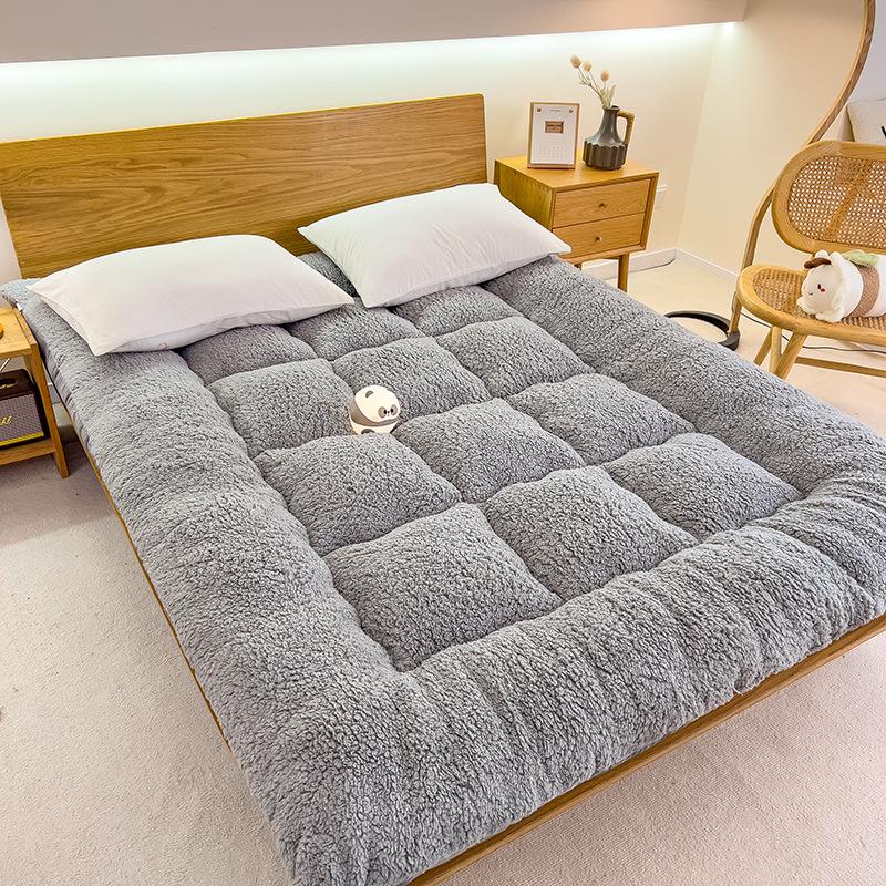 Thickened Lambswool Fleece Mattress Pad - Soft Winter Tatami Sponge for Dormitory Single Bed