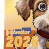 Dog Calendar Cartoon Cute Dog Monthly Planner 12 Month Wall Calendar For Animal Lover Home School Wall Desk Daily Scheduling