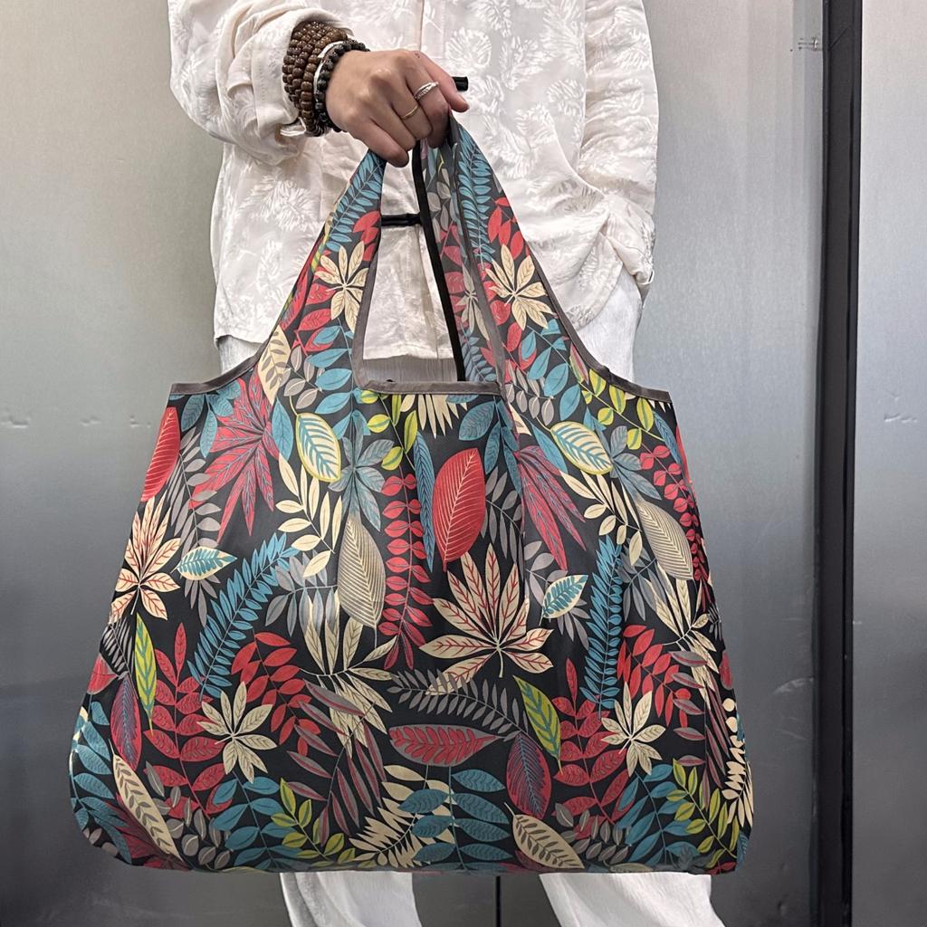 Tote Bag Large Capacity Tote Bag Satchel Lightweight Shopping Bag Printed Pattern Outdoor Foldableable Satchel Camping Style Travel Bag