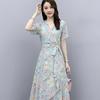 Floral Dress Women's Summer Simple and Generous Temperament Socialite Mother Feeling Skirt