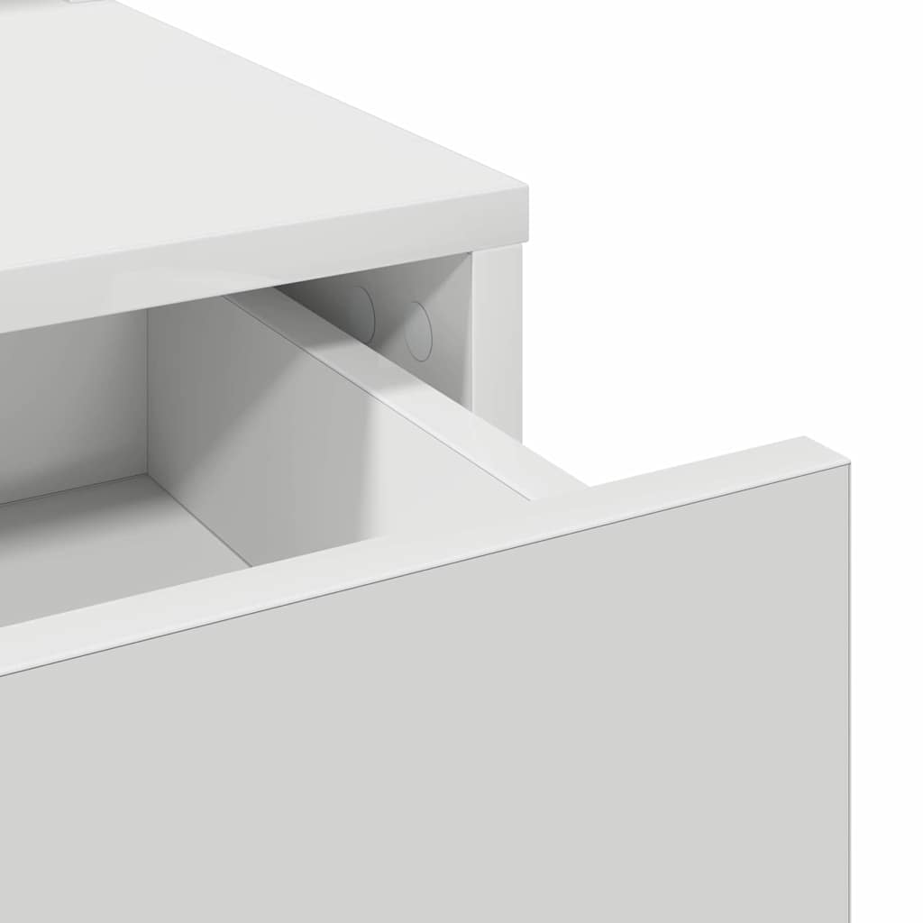Makeup Table with Shelf White 100 x 41 x 140 cm Engineered Wood
