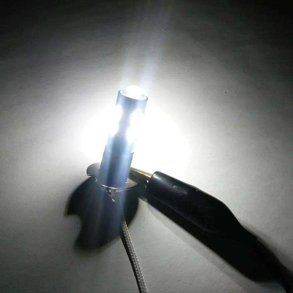 2PCS/Lot Car Light H3 LED High Power Long Lifespan LED Fog Running Light Bulb 10SMD 5630 5730 Super Bright LED Auto Lamp