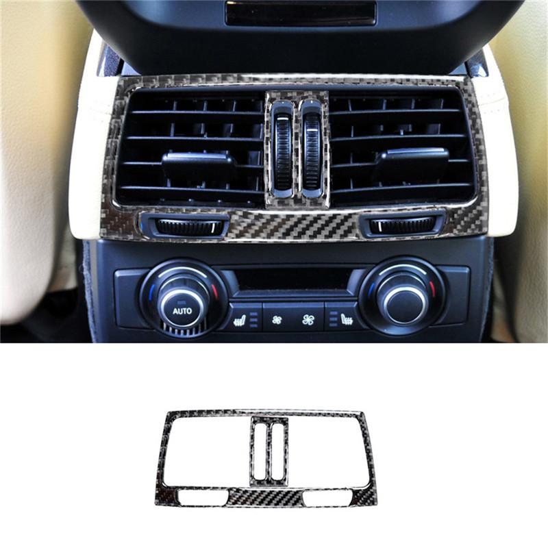Carbon Fiber Car Interior Central Control Gear Shift Panel Trim Cover Stickers For BMW X5 E70 X6 E71 2008-2013 Car Accessories