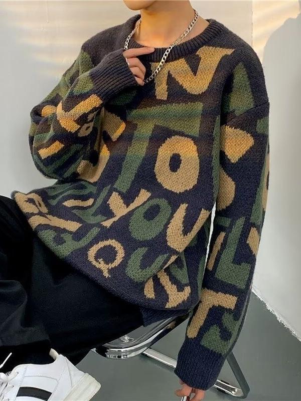 Retro Japanischer Stil Locker Gestrickter Pullover - Herbst/Winter Trendige Lässige Oberbekleidung
